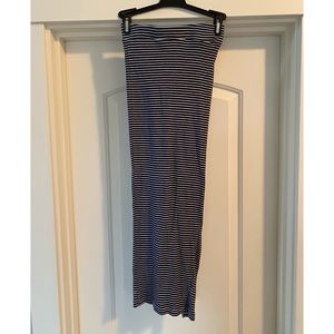 Pin stripe White and dark navy  pencil skirt small